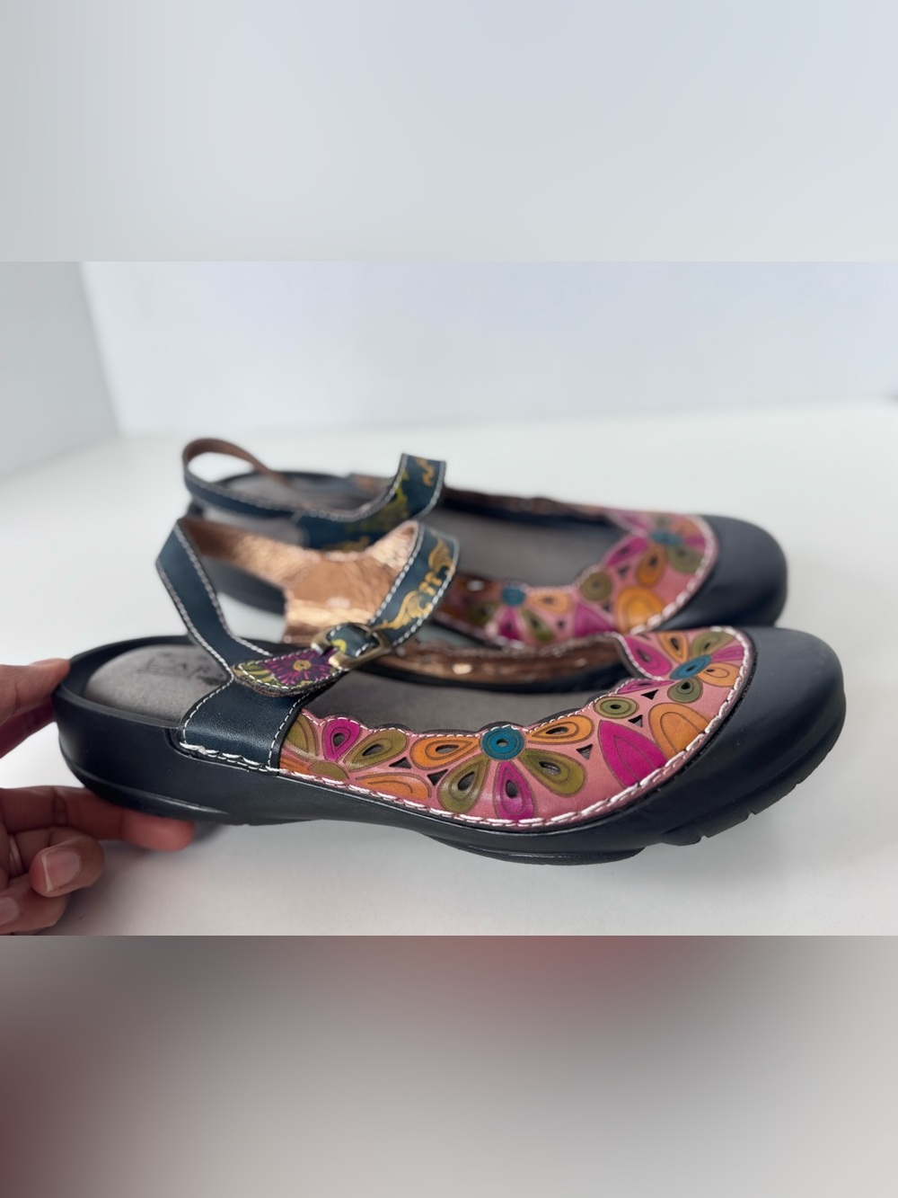 lartiste spring step shoes tonisha floral boho flat sandal shoes Size 41 - Picture 3 of 12